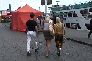 scandi nubile anal invasion three-way in public