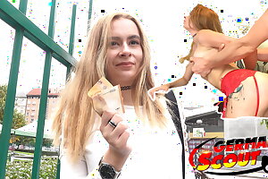 GERMAN SCOUT - TALL GINGER TEEN PICK UP AND FUCK AT COLLEGE
