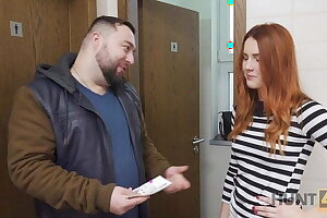 HUNT4K. Man meets succulent ginger at mall and fucks her